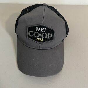 REI Co Op Hat Adult One‎ Size Gray Embroidered Baseball Cap Mesh